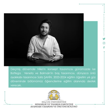 Dünyaca Ünlü Ayakkabı Tasarımcısı Safa ŞAHİN'den Bölümüz Öğrencilerine Eğitim Desteği